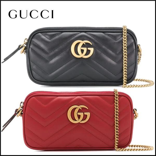 人気★GUCCI★グッチ偽物 キルティングレザーGGロゴショルダーバッグ 2色 20042106